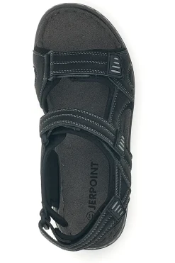 Sandali Neri Strappi Regolabili Jerpoint M8553