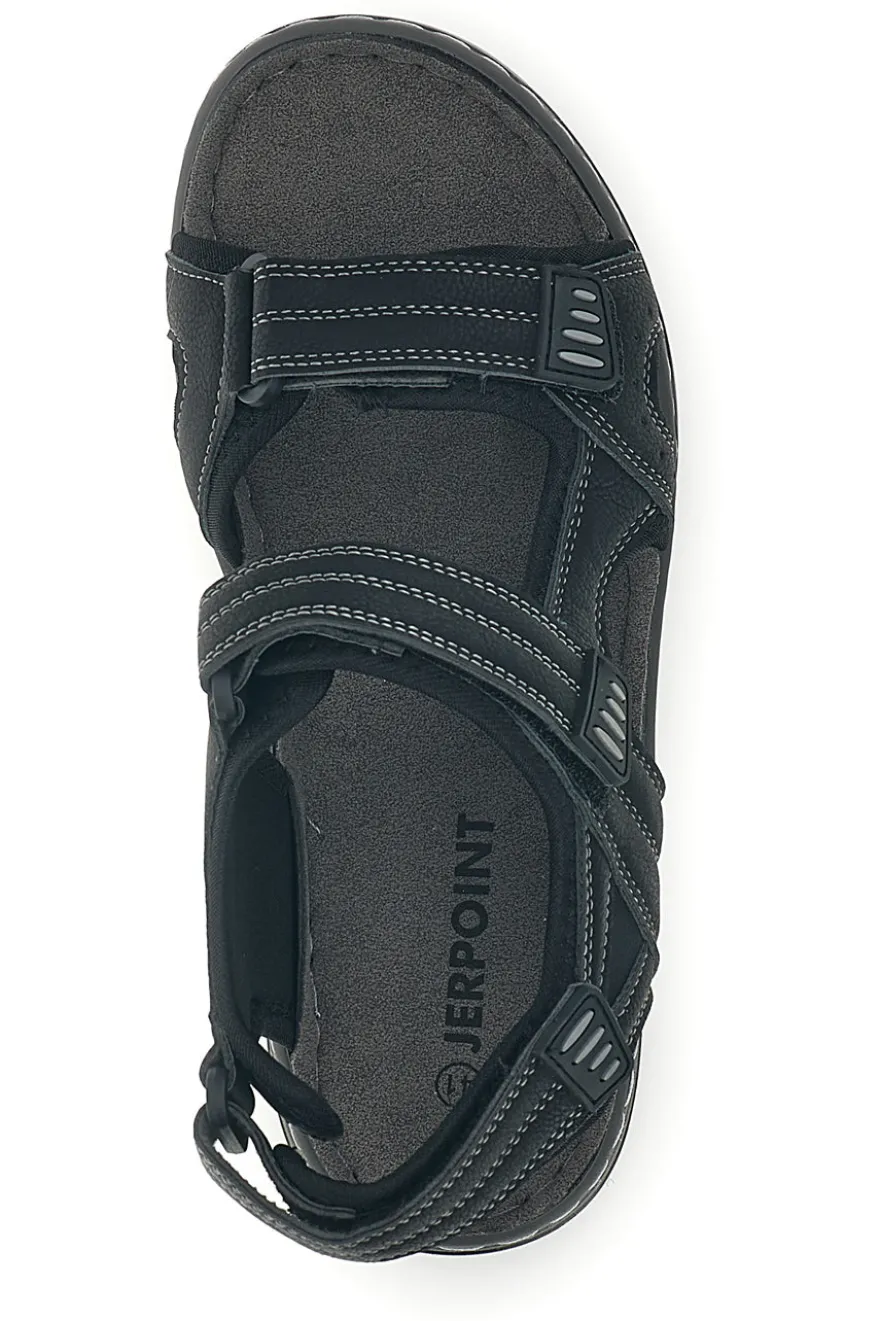 Sandali Neri Strappi Regolabili Jerpoint M8553