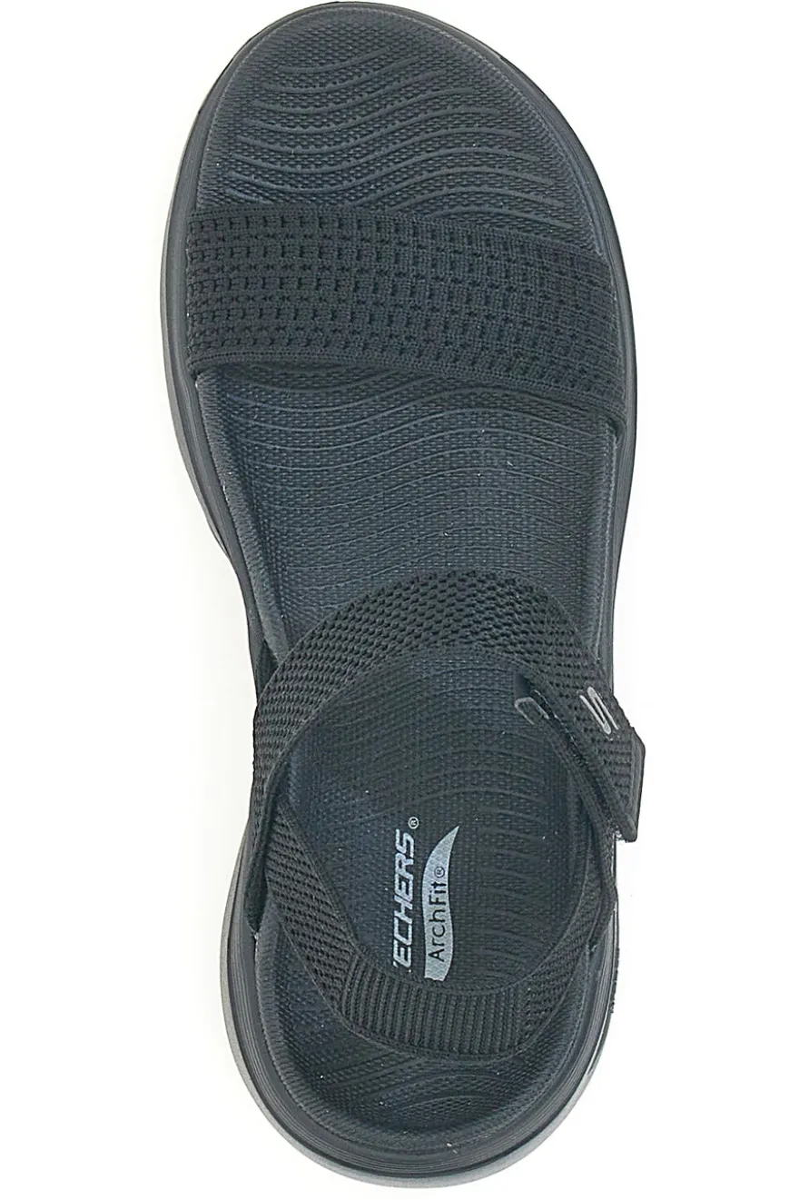 Sandali Neri Vegan Skechers GO WALK ARCH FIT 2.0 SANDAL ANNIE