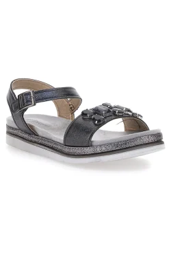 Sandali Nero Con Pietre Inblu 38 SA