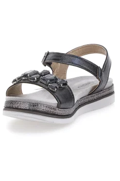 Sandali Nero Con Pietre Inblu 38 SA