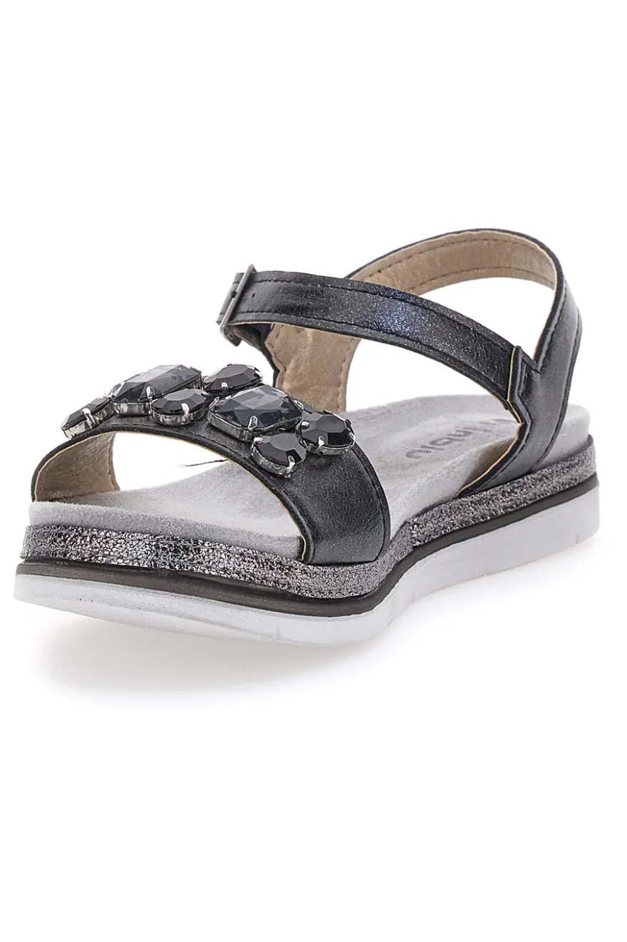 Sandali Nero Con Pietre Inblu 38 SA