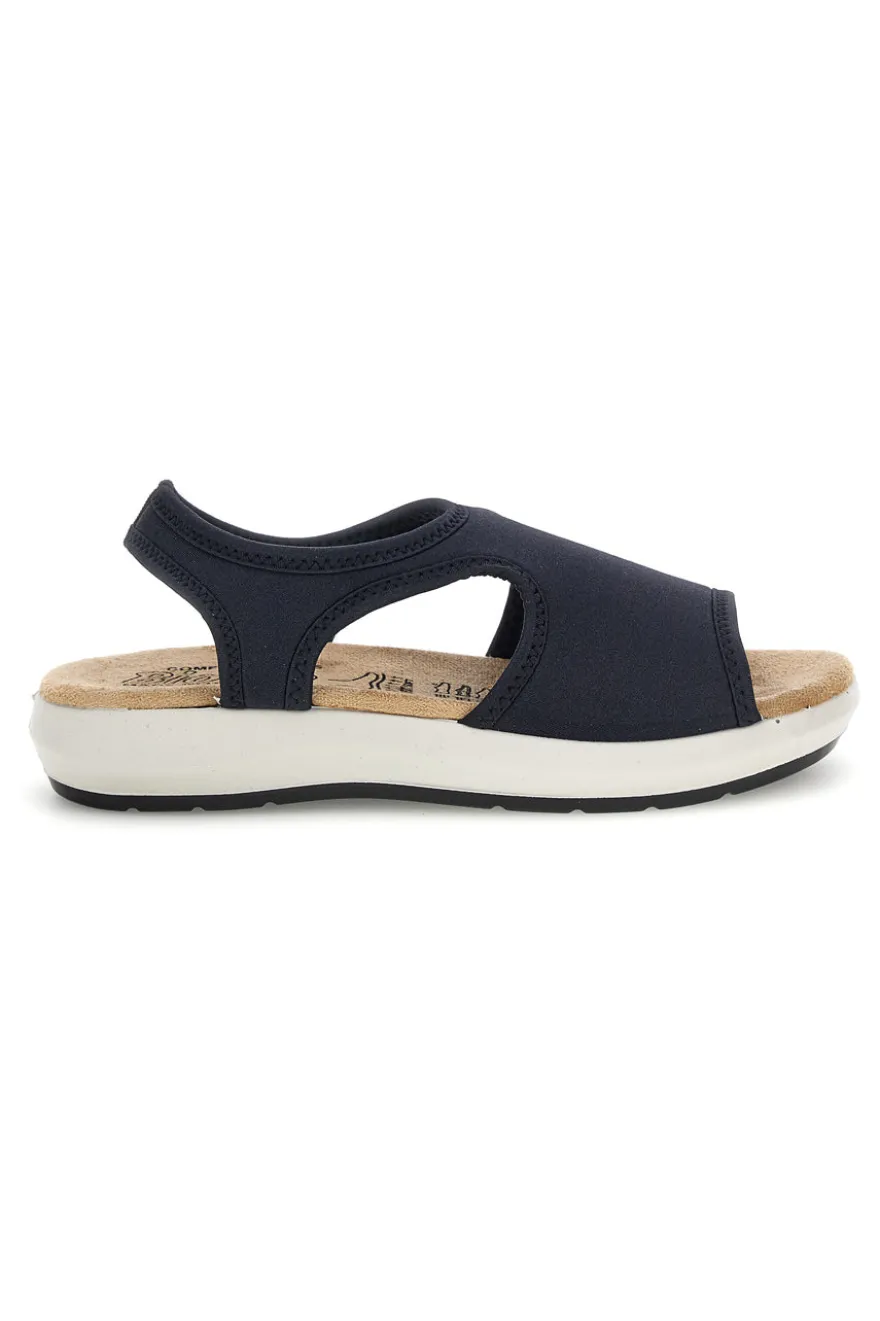 Sandali nero con suola antiscivolo e soletta comfort very soft Bio up 01