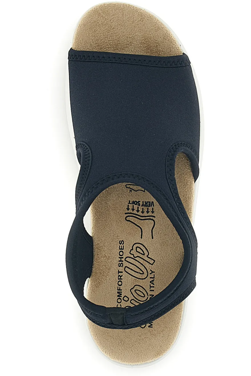 Sandali nero con suola antiscivolo e soletta comfort very soft Bio up 01