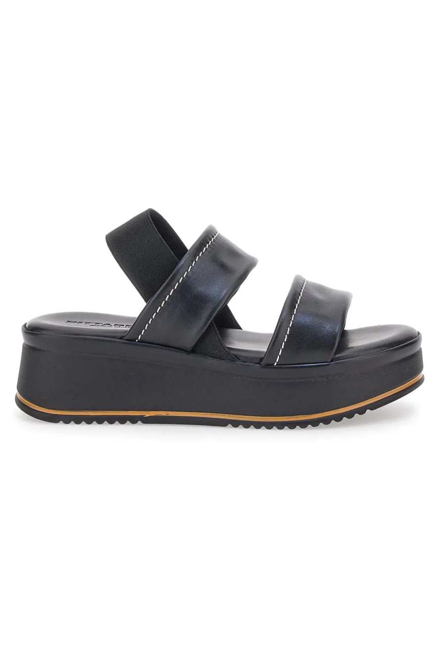 Sandali Nero con zeppa platform Pittarello 44874