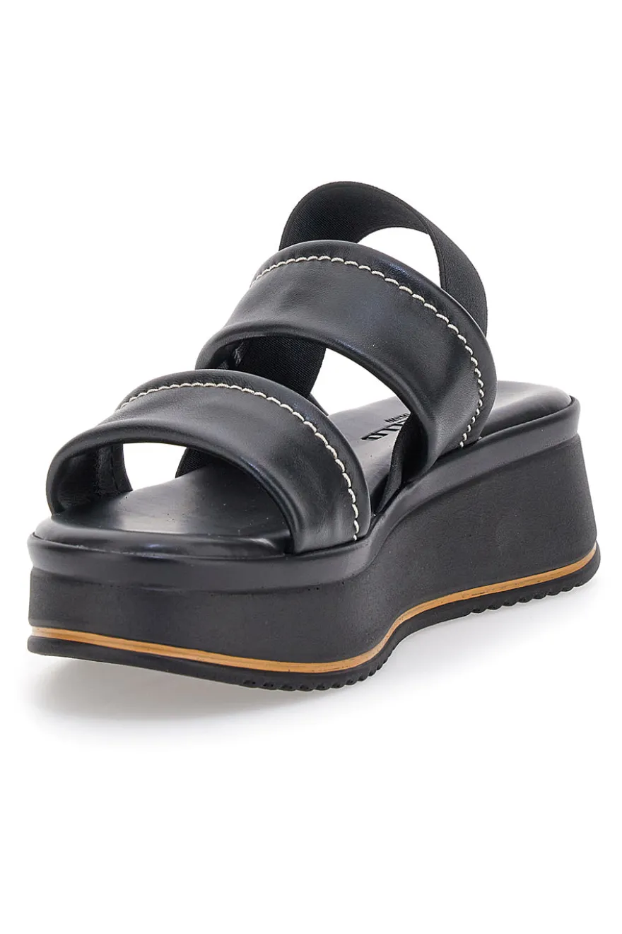 Sandali Nero con zeppa platform Pittarello 44874
