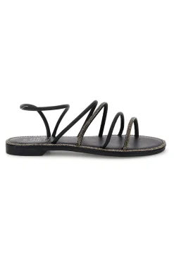 Sandali nero flat Mon dieu PRE9350