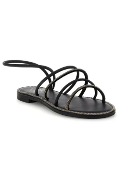 Sandali nero flat Mon dieu PRE9350
