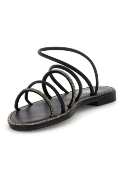 Sandali nero flat Mon dieu PRE9350