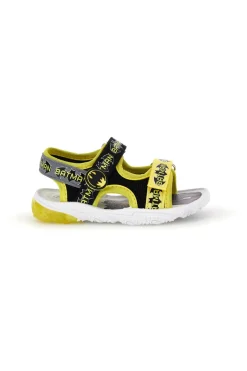 Sandali nero giallo con strappi e luci Batman W1020214T