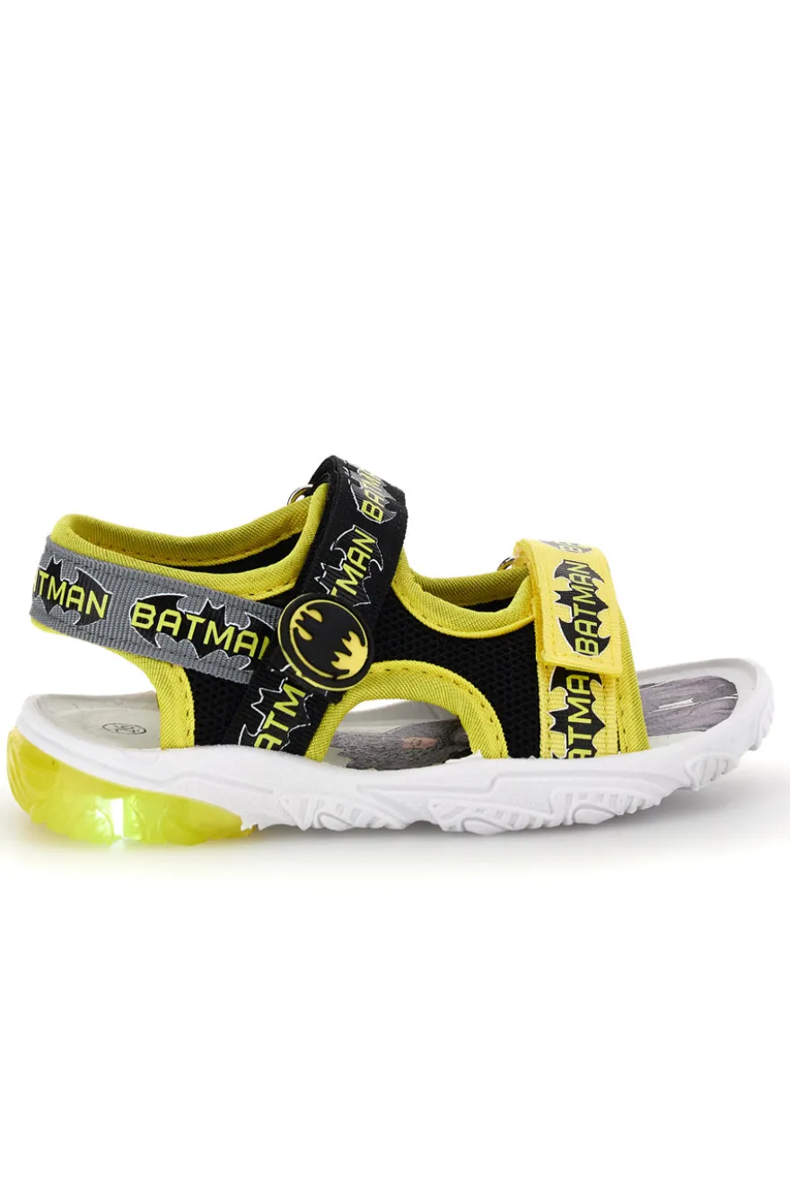 Sandali nero giallo con strappi e luci Batman W1020214T