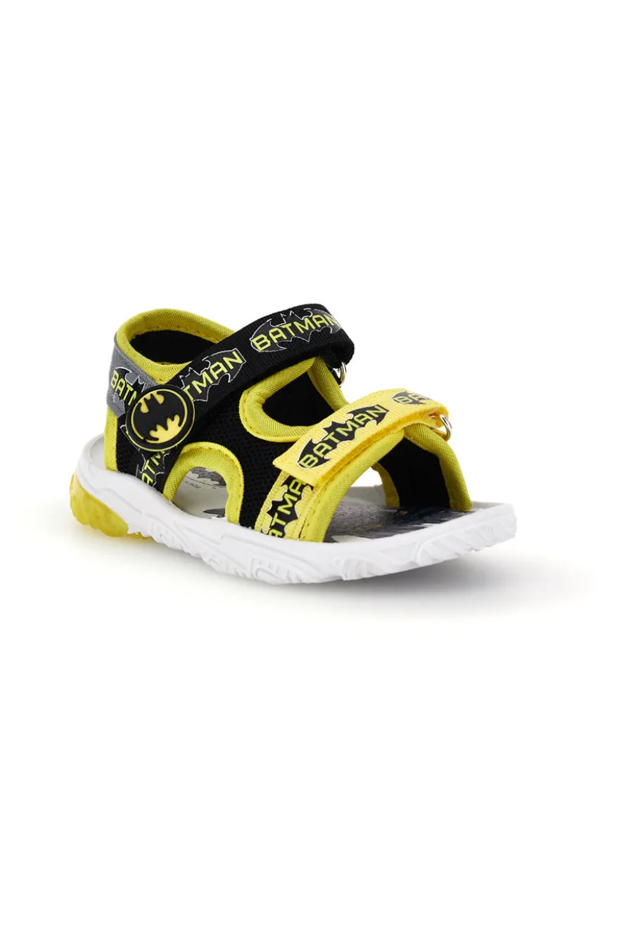 Sandali nero giallo con strappi e luci Batman W1020214T