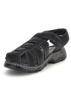 Sandali nero punta chiusa strappo regolabile Jerpoint M8557