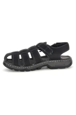 Sandali nero punta chiusa strappo regolabile Jerpoint M8557
