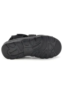 Sandali nero punta chiusa strappo regolabile Jerpoint M8557