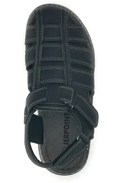 Sandali nero punta chiusa strappo regolabile Jerpoint M8557