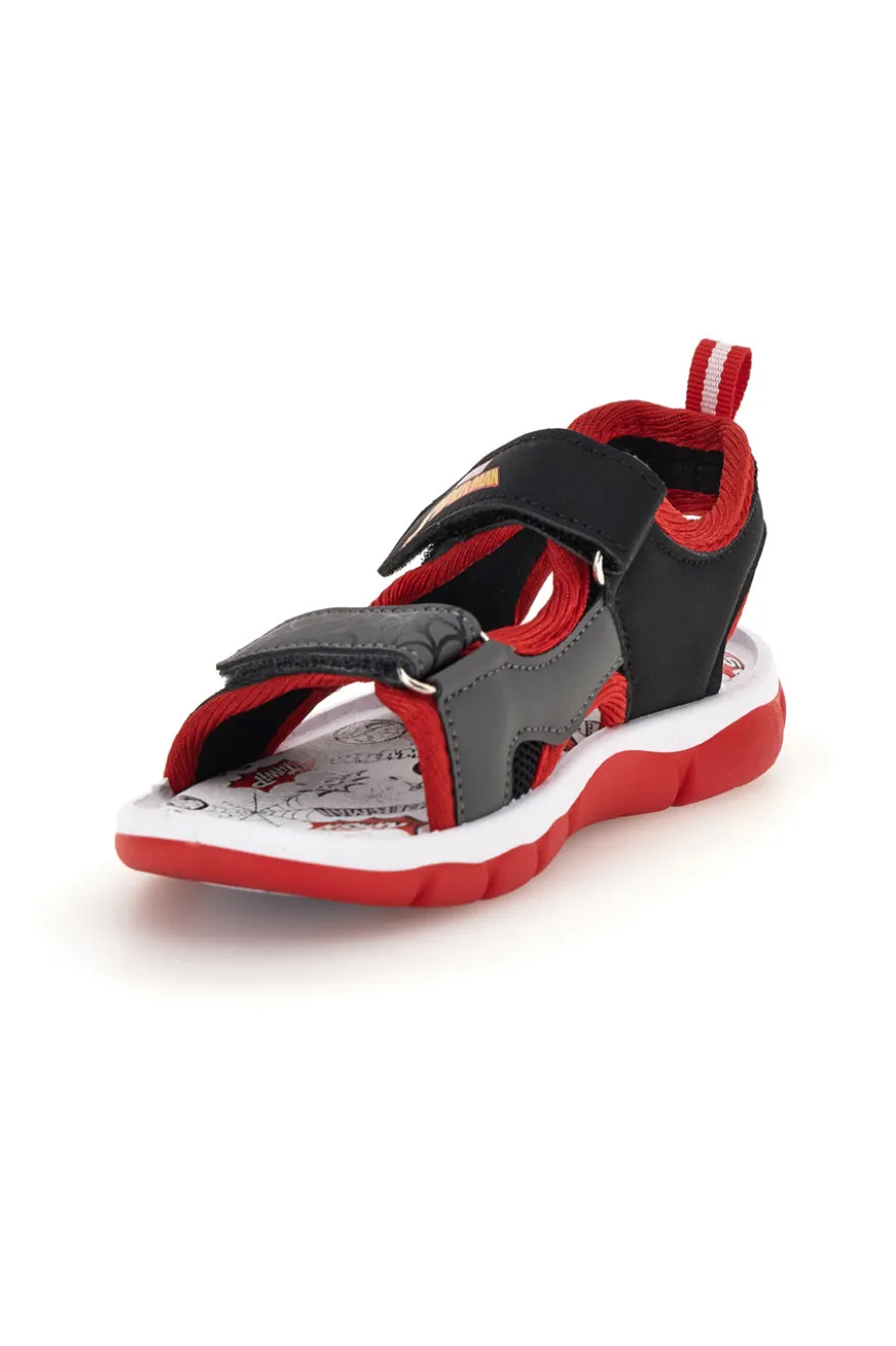 Sandali nero rosso con strappi e luci Spiderman R1310651S