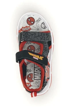 Sandali nero rosso con strappi e luci Spiderman R1310651S