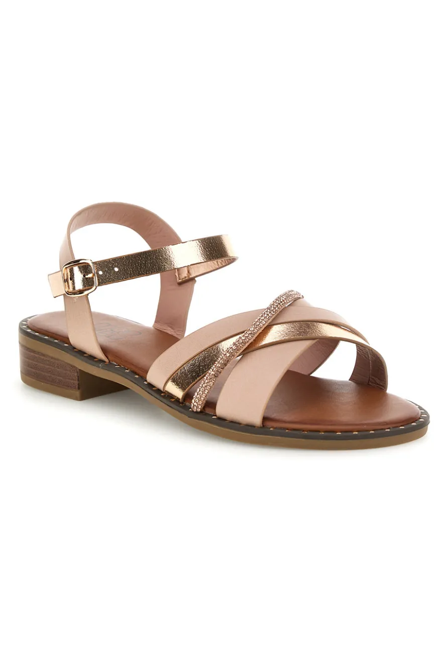 Sandali nude con fascette decorative Mon dieu PREA120