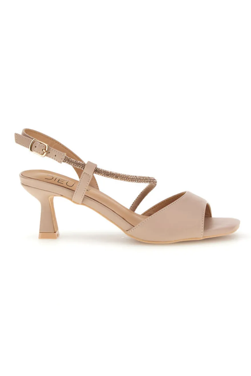 Sandali nude con strass Mon dieu 2332Q12