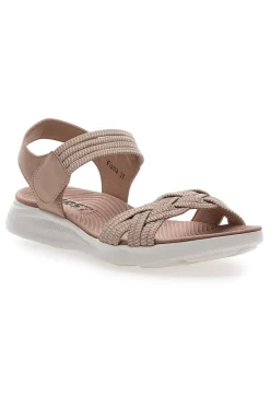 Sandali Nude con Velcro e Fascia Elastica Intrecciata FIRST ACTIVE 3