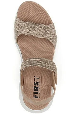 Sandali Nude con Velcro e Fascia Elastica Intrecciata FIRST ACTIVE 3