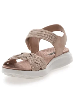 Sandali Nude con Velcro e Fascia Elastica Intrecciata FIRST ACTIVE 3