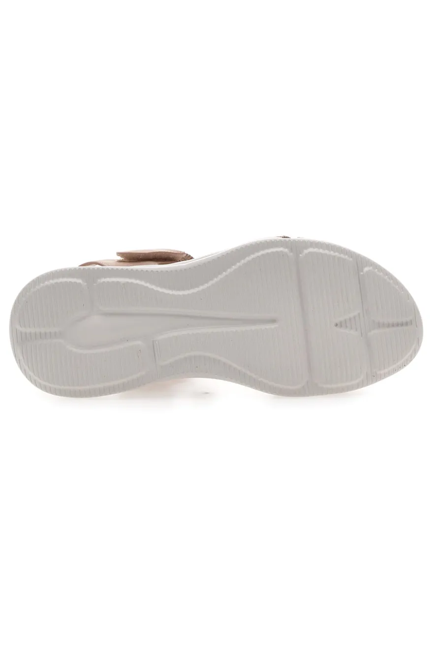 Sandali Nude con Velcro e Fascia Elastica Intrecciata FIRST ACTIVE 3
