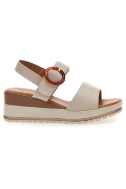 Sandali Nude con Zeppa Bianca a Contrasto PITTARELLO SUN BR1962