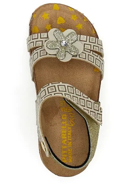 Sandali Oro Chiusura con Velcro Pittarello Bio 257712