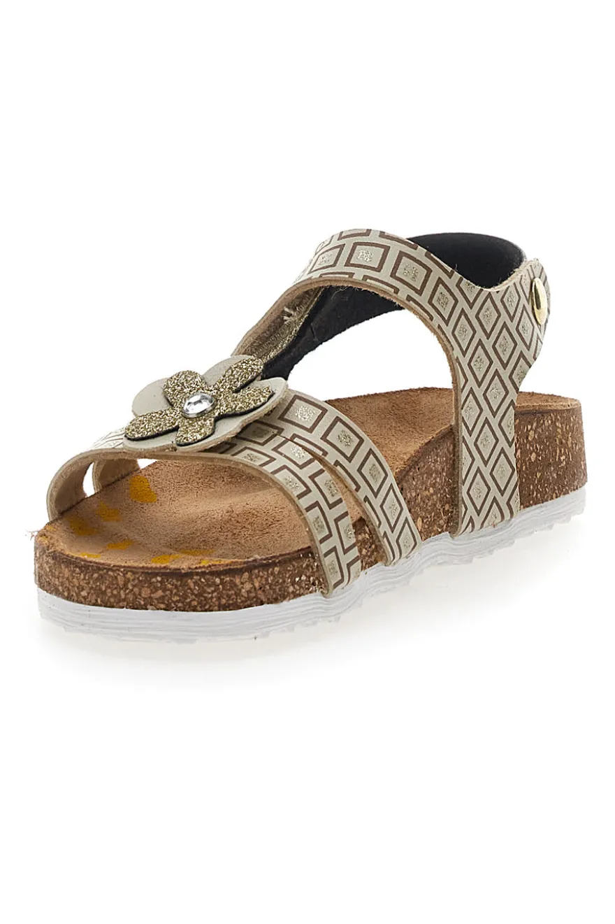 Sandali Oro Chiusura con Velcro Pittarello Bio 257712