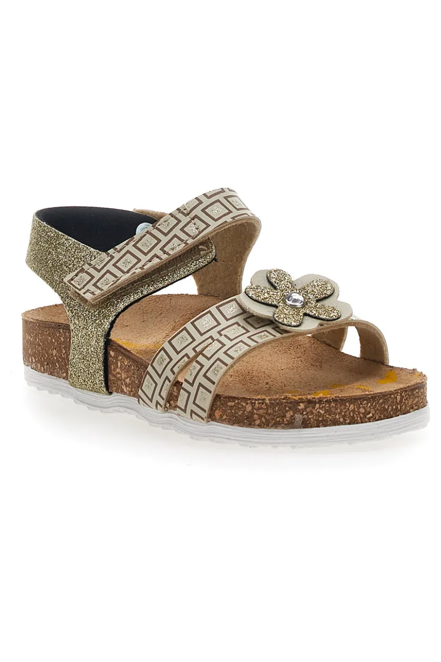 Sandali Oro Chiusura con Velcro Pittarello Bio 257712