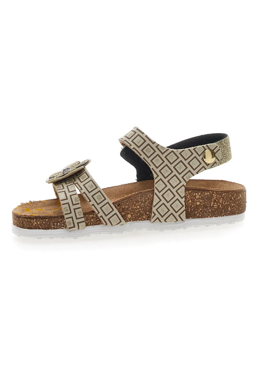 Sandali Oro Chiusura con Velcro Pittarello Bio 257712