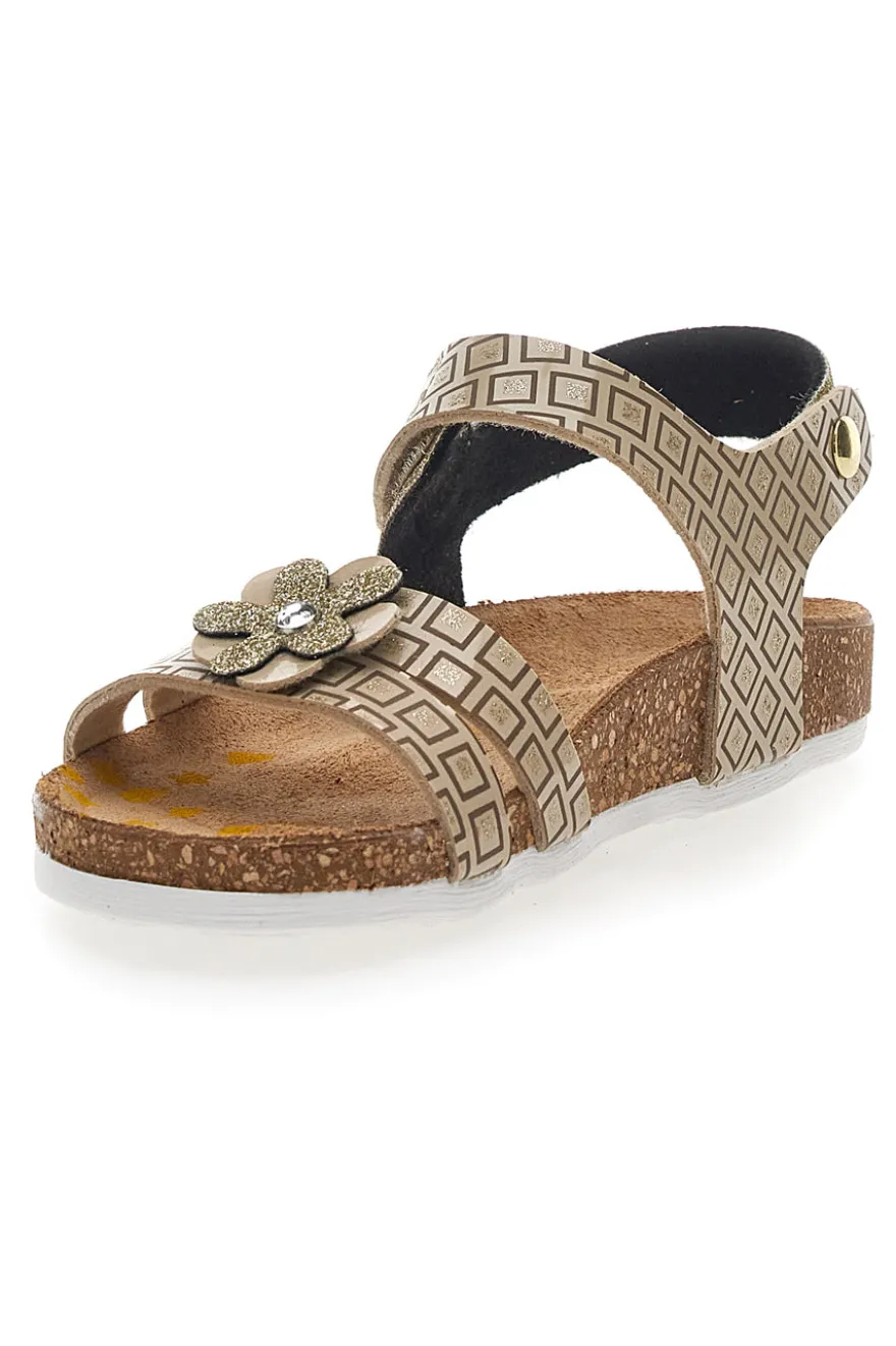 Sandali Oro Chiusura con Velcro Pittarello Bio 257712