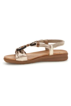 Sandali oro con dettaglio intrecciato Quanna mel 56036Sandali oro con dettaglio intrecciato Quanna mel 56036