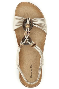 Sandali oro con dettaglio intrecciato Quanna mel 56036Sandali oro con dettaglio intrecciato Quanna mel 56036