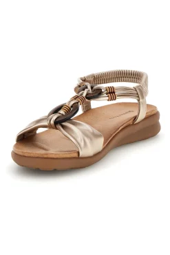 Sandali oro con dettaglio intrecciato Quanna mel 56036Sandali oro con dettaglio intrecciato Quanna mel 56036