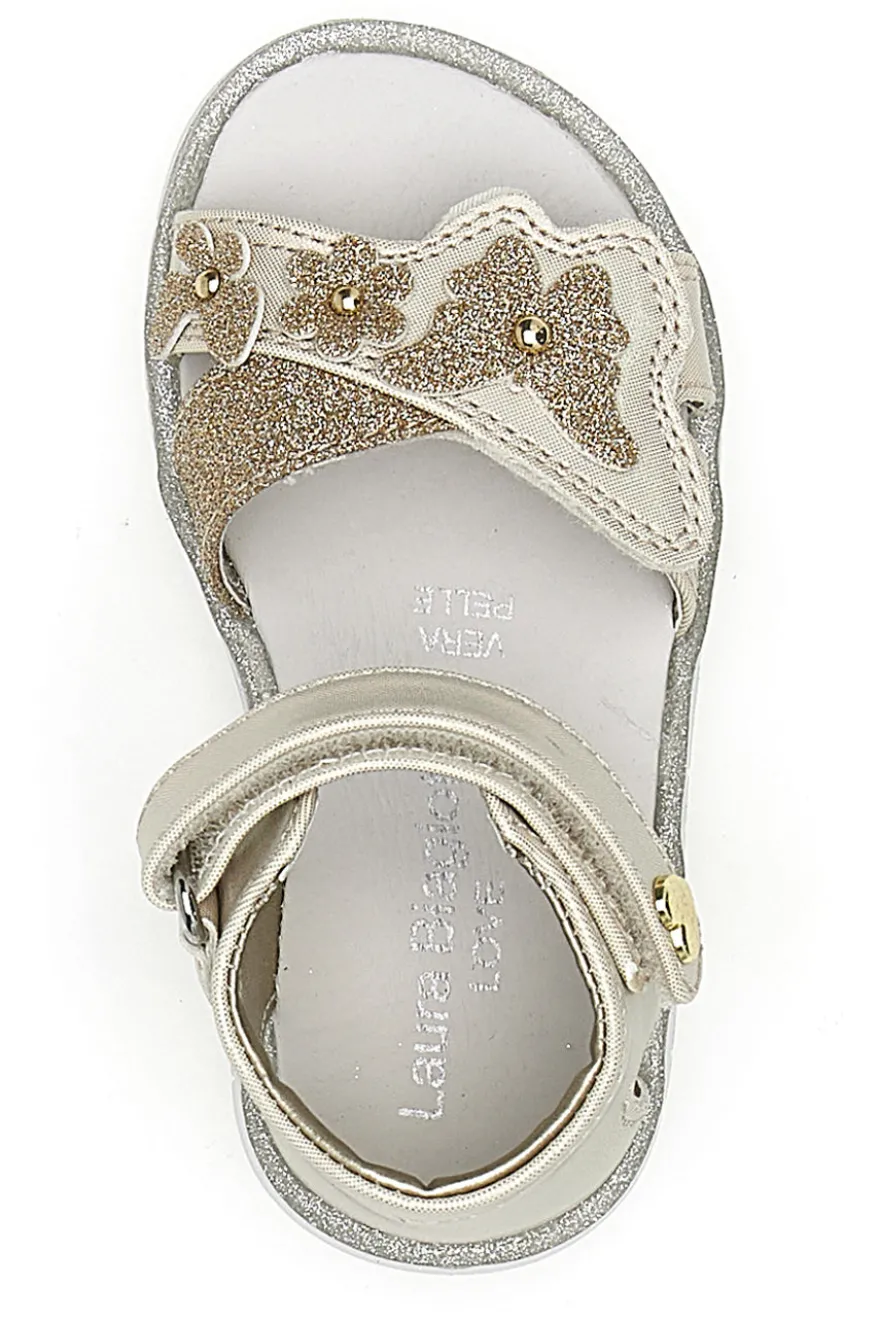 Sandali oro con fiore decorativo e velcro LAURA BIAGIOTTI AG1639115519