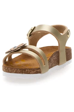 Sandali oro con fiore glitter Pittarello Bio 257A007SR