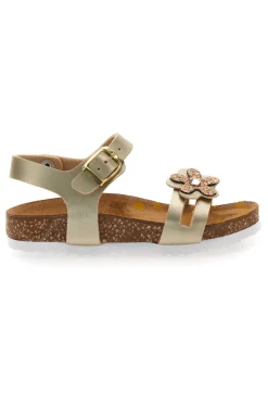 Sandali oro con fiore glitter Pittarello Bio 257A007SR