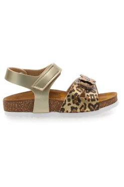 Sandali oro con fiore glitter Pittarello Bio 257A745SR