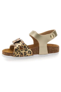 Sandali oro con fiore glitter Pittarello Bio 257A745SR