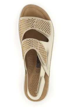 Sandali oro con memory soft e doppio strappo Energy E465