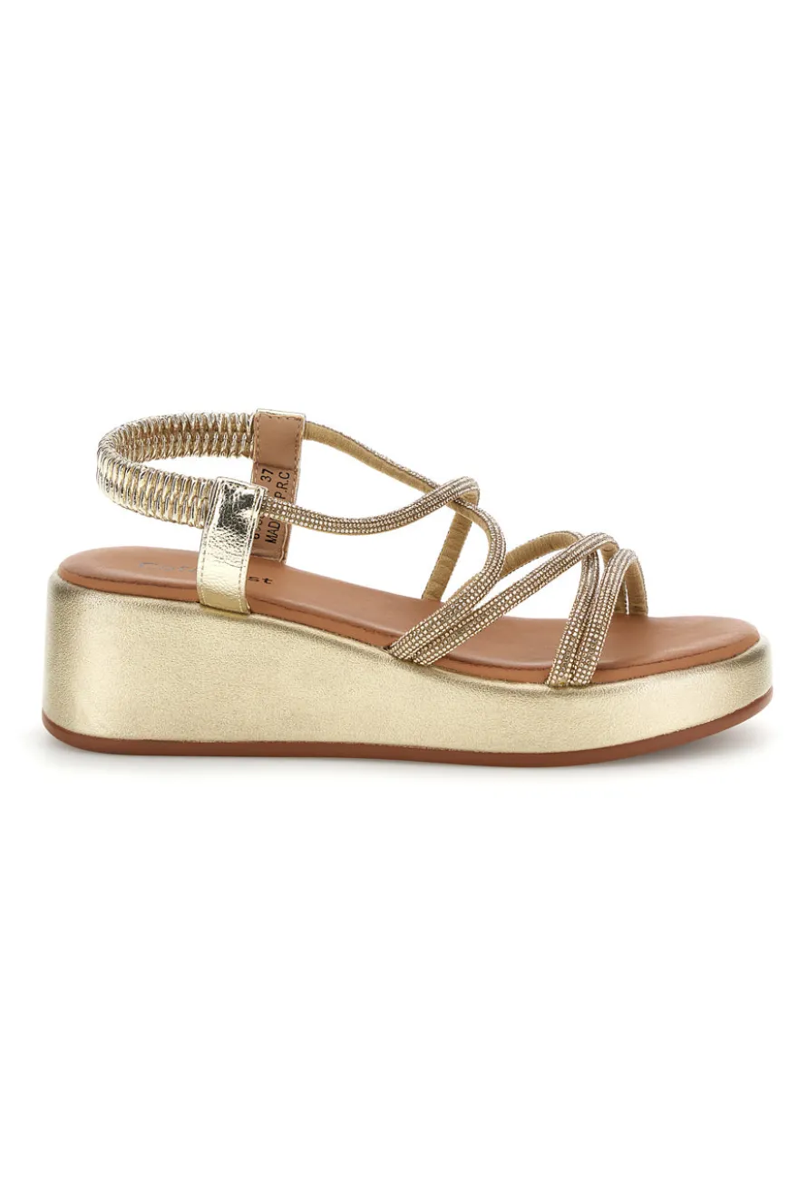 Sandali oro con platform Cafè cost 808814