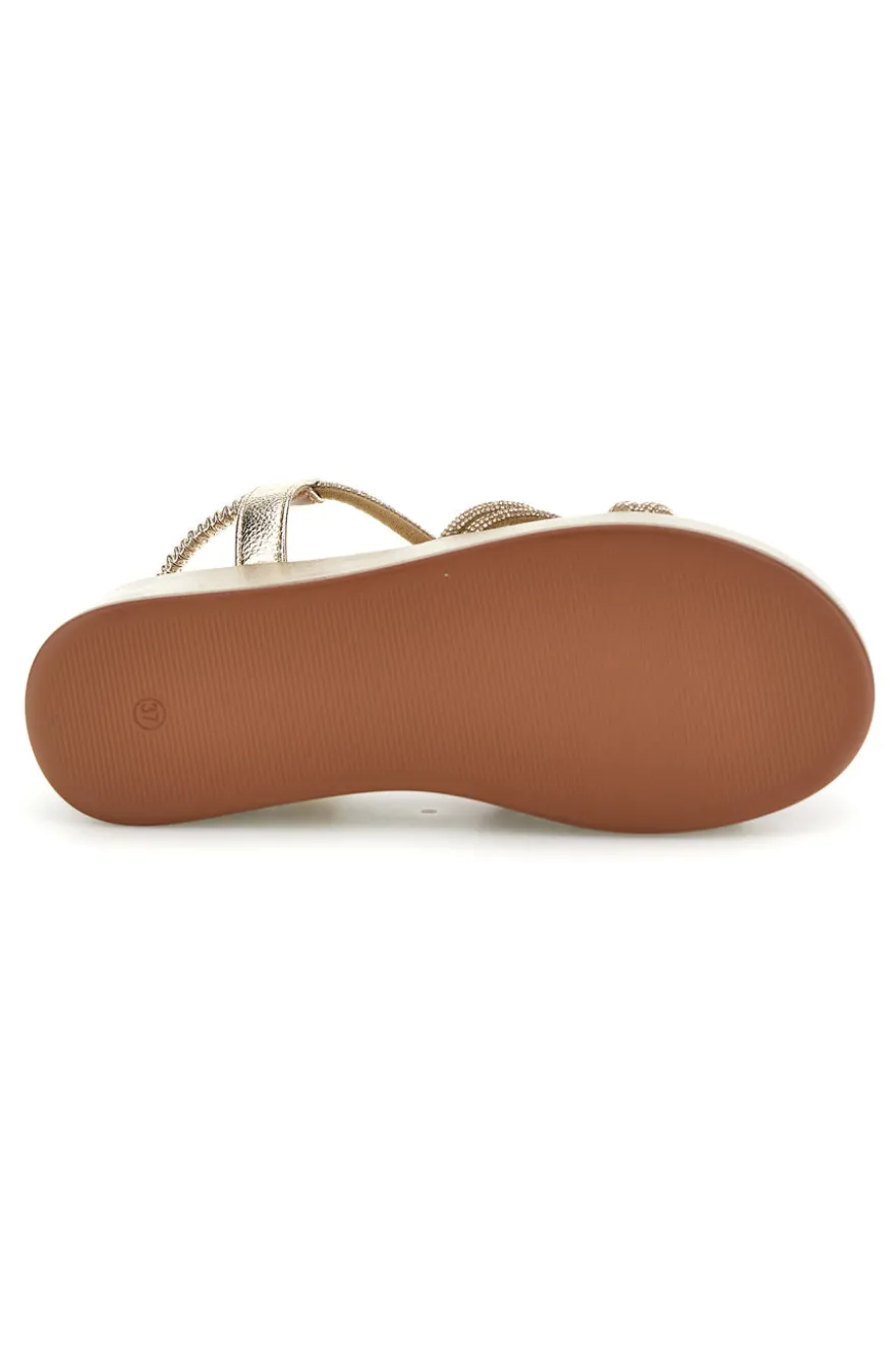 Sandali oro con platform Cafè cost 808814