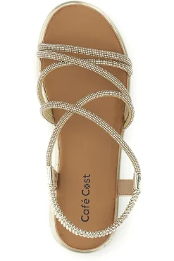 Sandali oro con platform Cafè cost 808814