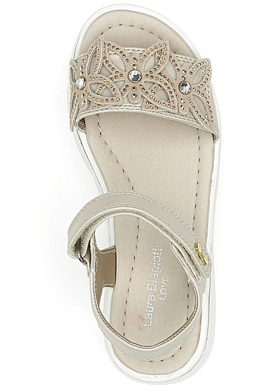 Sandali Oro con Strass Laura Biagiotti 16253