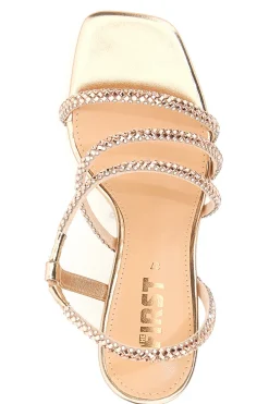 Sandali Oro Rosa Con Cinturino e Dettagli Brillanti The First 255