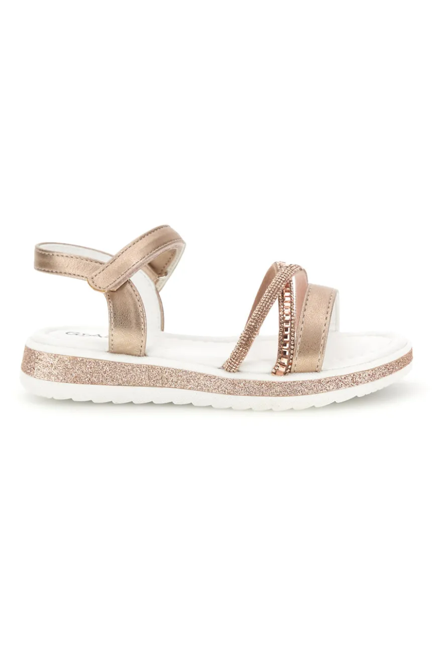 Sandali Oro Rosa con Strass Grazie girl 283585