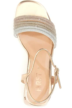 Sandali Oro Rosa Con Tacco Medio The First 651
